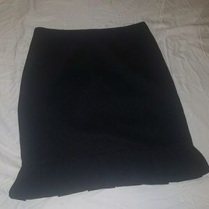 Pinstripe Pencil Skirt